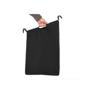 Separador de roupas com rodinhas, Cesto de roupas com 4 sacos removíveis, Cesto de roupas, Carrinho de roupas, para lavanderia, quarto, banheiro, 4 x 35L, Preto LSF005