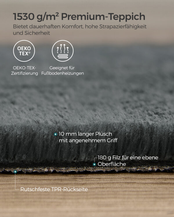 Area rug 120×170cm dark grey - Image 4