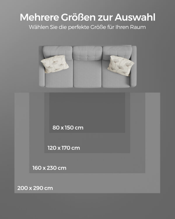 Area rug 120×170cm dark grey - Image 7
